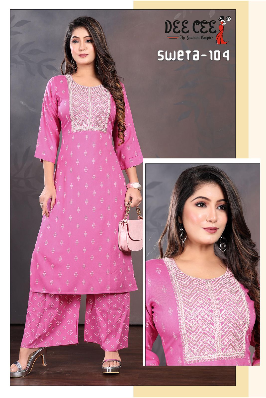 Deecee Sweta Rayon Printed Embroidery Kurti With Bottom Catalog
